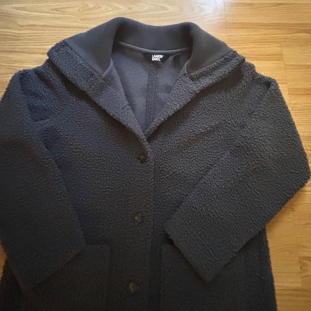 Lands’ End Gray Jacket Size Medium - image 2